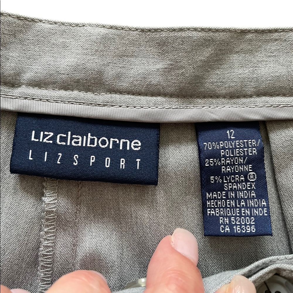 Liz Claiborne Gray Slacks, size 12, Solid Color Business Casual Neutral - Picture 8 of 10